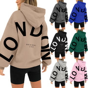 Dames Comfortabele Trendy hoodie met ‘London’-print | Sanoria
