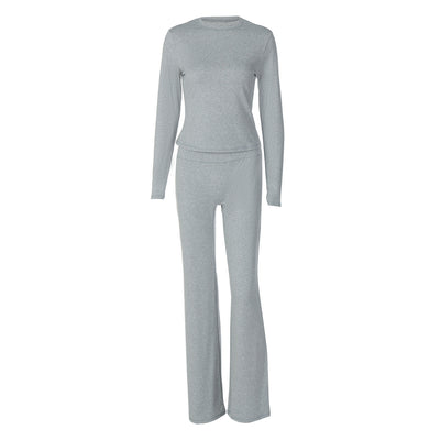 Dames Alledaagse Comfortabele Trendy Lounge Set met Top en Broek | Delaisha