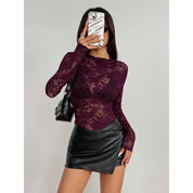 Dames Verleidelijke Kanten Top met Bloemenpatroon en Stretch | Telota