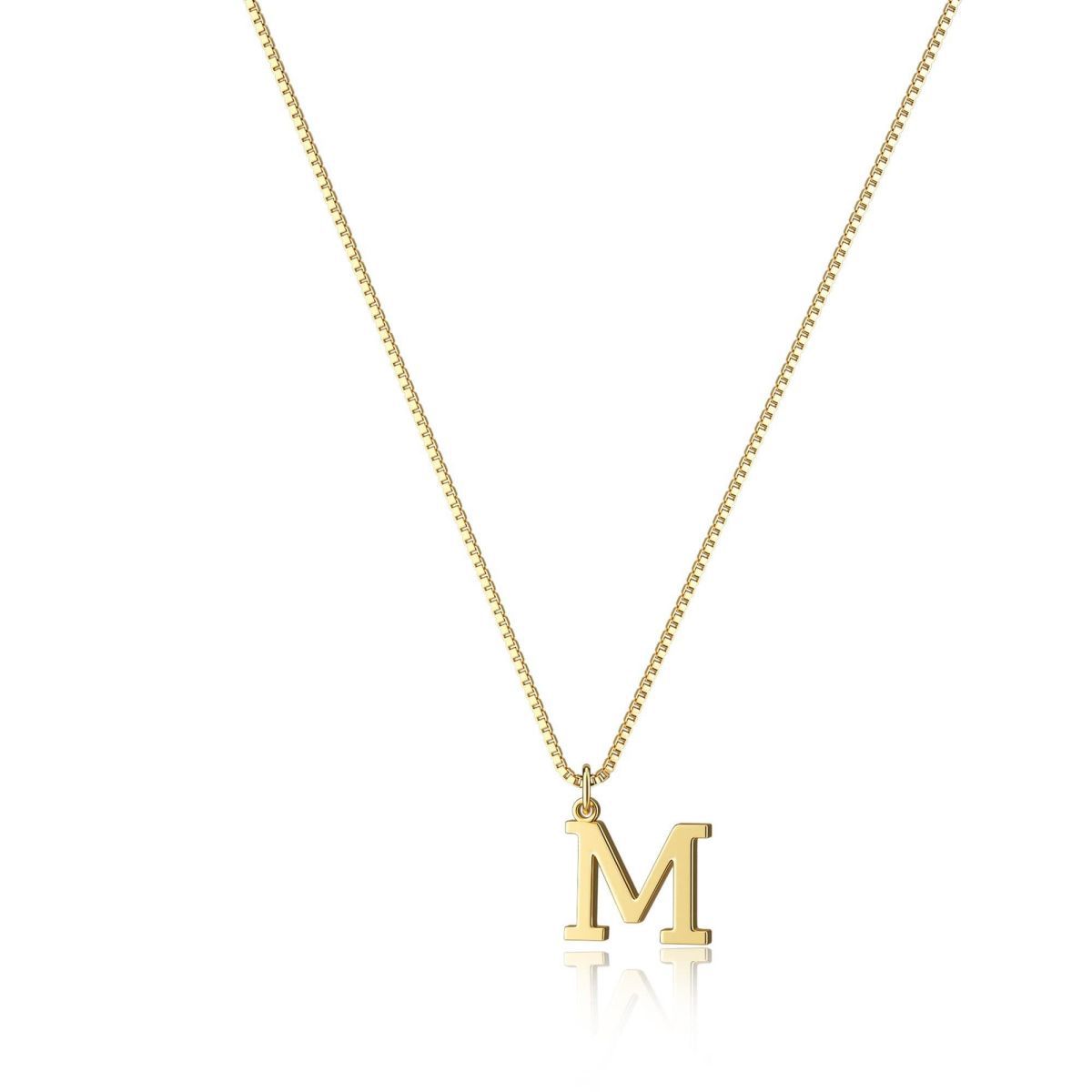 Dames Stijlvolle Trendy Vergulde Gouden Initialen Ketting met Letter | Lanette