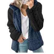 Dames Elegante Trendy Teddy Fleece Vest met Contrast Mouwen en Capuchon | Shantelle