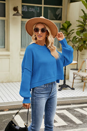 Dames Basic Veelzijdige Wijdvallende Gebreide Trui met Ronde Hals | Revlon