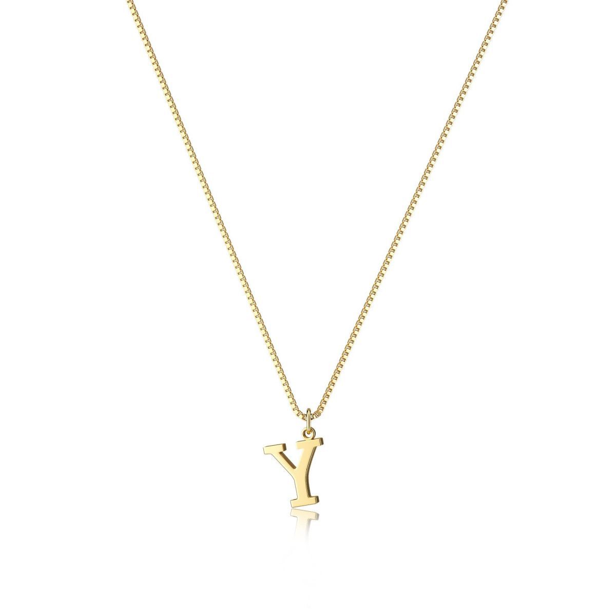 Dames Stijlvolle Trendy Vergulde Gouden Initialen Ketting met Letter | Lanette