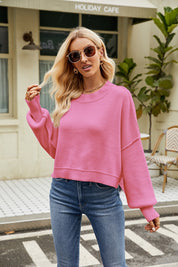 Dames Basic Veelzijdige Wijdvallende Gebreide Trui met Ronde Hals | Revlon