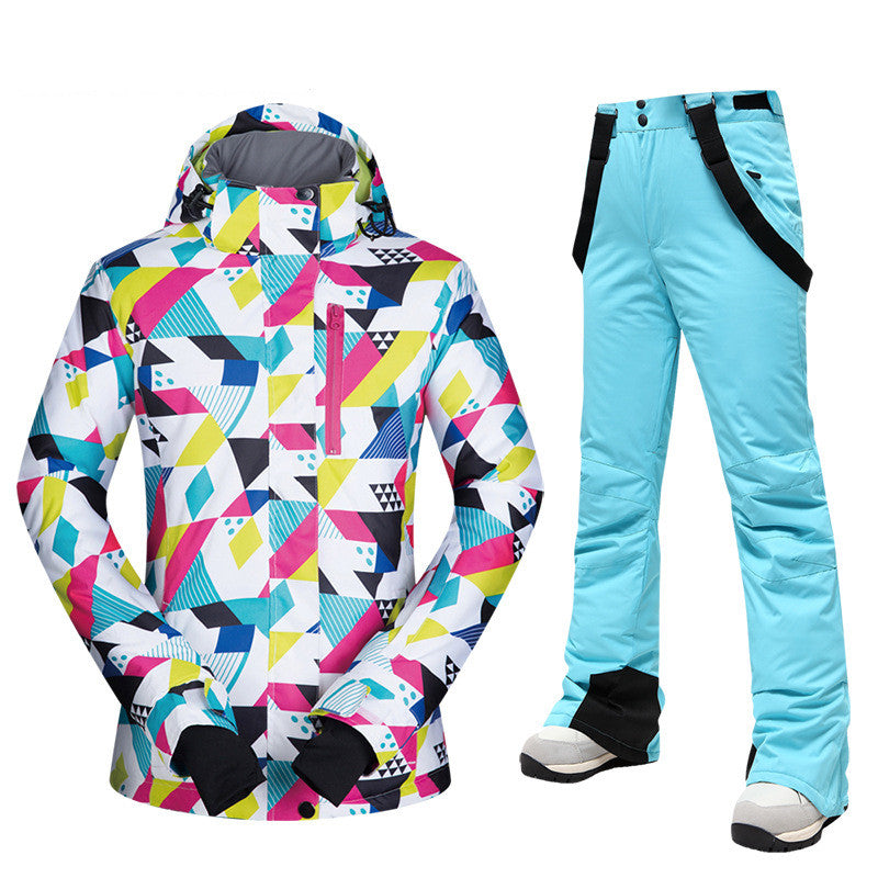 Dames Trendy Kleurrijk Trendy Waterdichte Tweedelige Ski Pak | Varuska