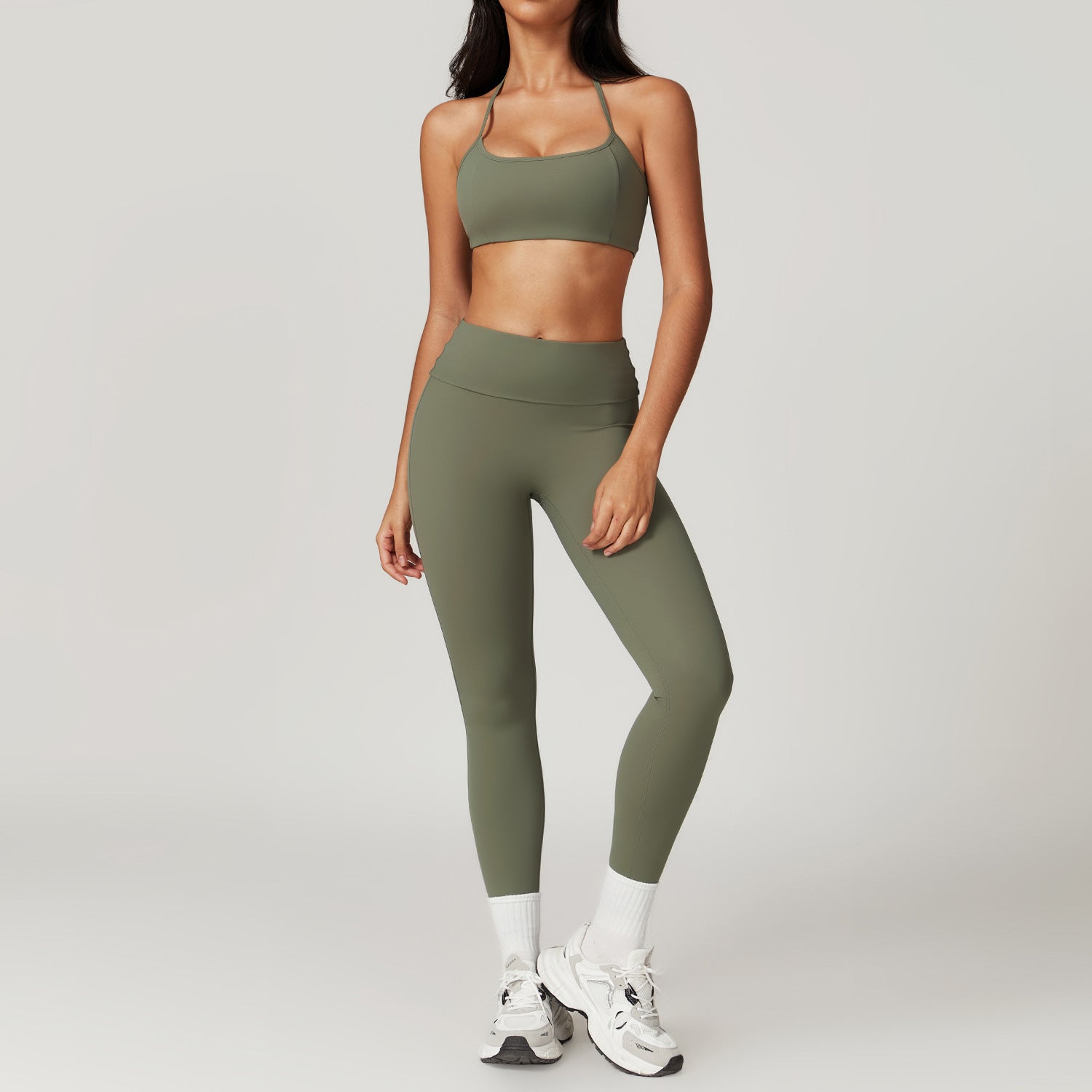 Dames Tweedelige Sneldrogend Naadloze Sportieve Yoga Set met Fitted Legging en Top | Devara