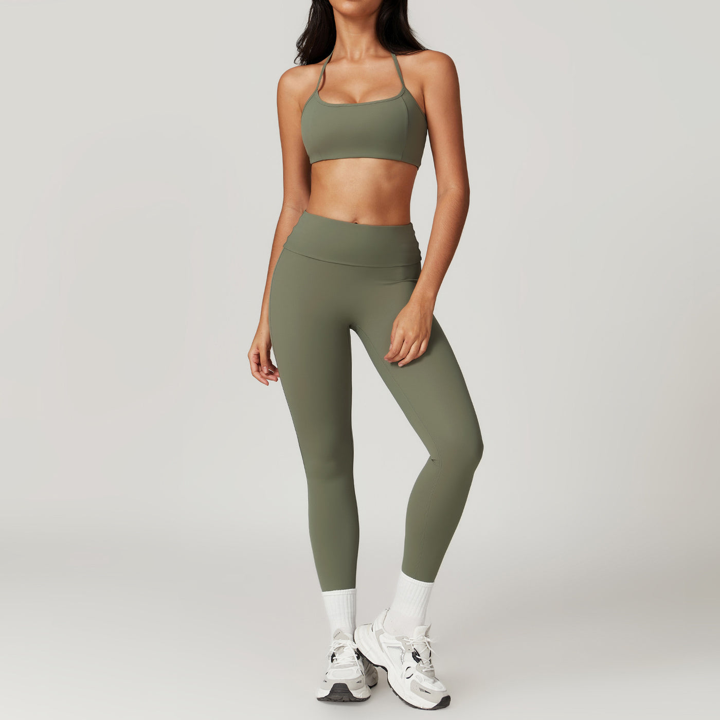 Dames Tweedelige Sneldrogend Naadloze Sportieve Yoga Set met Fitted Legging en Top | Devara