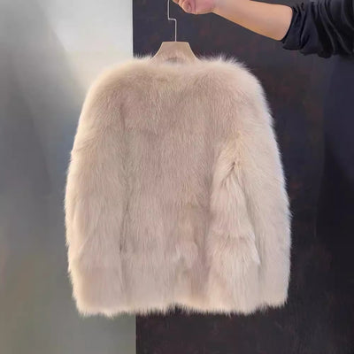 Dames Elegante Trendy Luxe Faux Fur Jas met Zakken | Betania