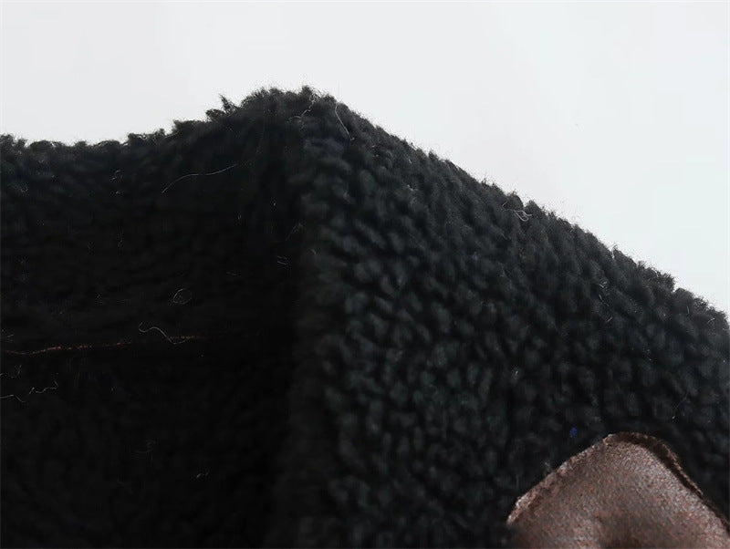 Dames Stoere Oversized Faux Leren Piloten Jas met Teddy Voering en Zakken | Beneva