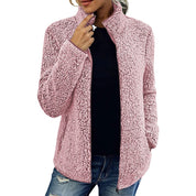 Dames Trendy Elegante Veelzijdige Warme Teddy Fleece Jas met Rits | Baudine