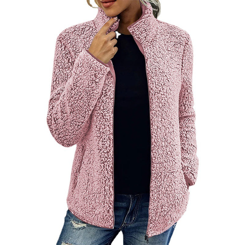 Dames Trendy Elegante Veelzijdige Warme Teddy Fleece Jas met Rits | Baudine