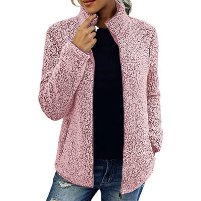 Dames Trendy Elegante Veelzijdige Warme Teddy Fleece Jas met Rits | Baudine