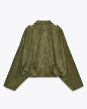 Dames Elegante Suède Leren Look Jas – Trendy en Stijlvol | Bibilana