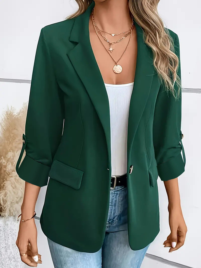 Dames Stijlvolle Lange Mouw Blazer voor Herfst en Winter | Byzanda