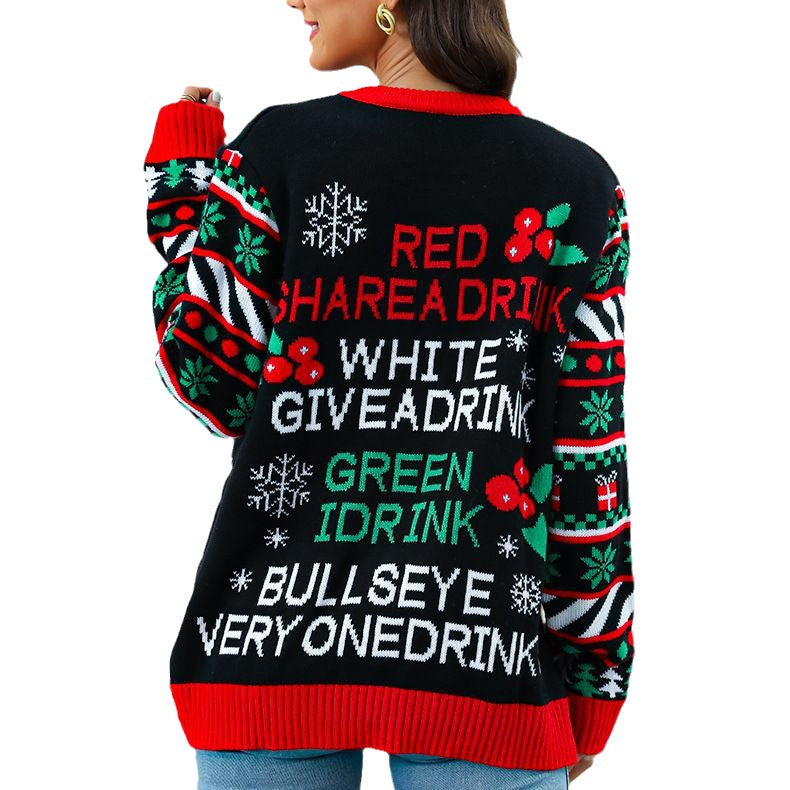 Dames Warm Gebreide Kersttrui met Speelbare Design | Ranelle