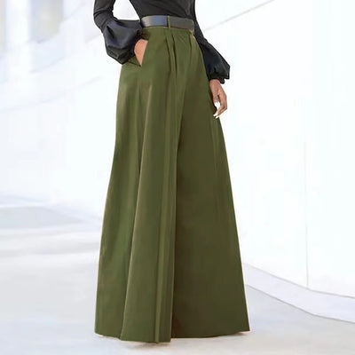 Dames Hoge Taille Broek met Wijde Pijpen | Azea