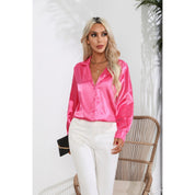 Dames Elegante Satijn Look Blouse | Harper