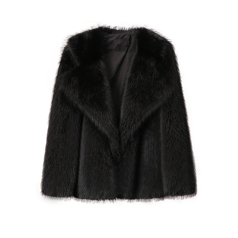 Dames Trendy Volume Stijlvolle Faux Fur Jas met Grote Kraag | Balthy