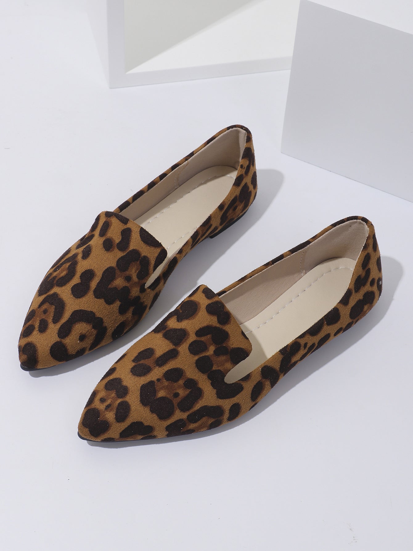 Dames Panterprint Ballerina’s met Puntige Neus - Trendy Loafers | Evaria