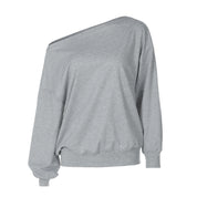 Dames Trendy Casual Off-Shoulder Trui Sweater | Samira