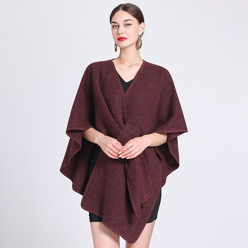 Dames Stijlvolle Elegante Poncho met Riem Detail | Leandra