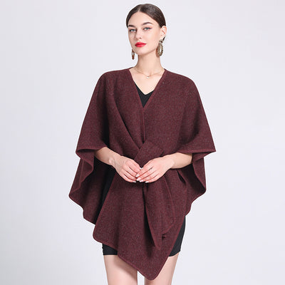 Dames Stijlvolle Elegante Poncho met Riem Detail | Leandra
