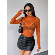 Dames Verleidelijke Kanten Top met Bloemenpatroon en Stretch | Telota