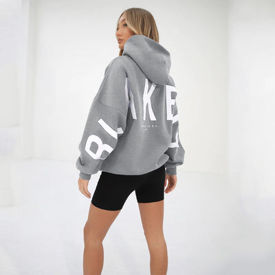 Dames Trendy Warme Hoodie met Capuchon en Statement Text Print | Savannah