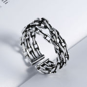 Dames Trendy Stijlvolle Verstelbare Gevlochten Schakelring | Lanora