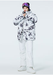 Dames Waterdichte Warme Trendy Ski Overall Set met Print | Vessa
