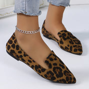 Dames Panterprint Ballerina’s met Puntige Neus - Trendy Loafers | Evaria