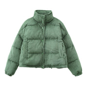 Dames Corduroy Puffer Jas | Belouise