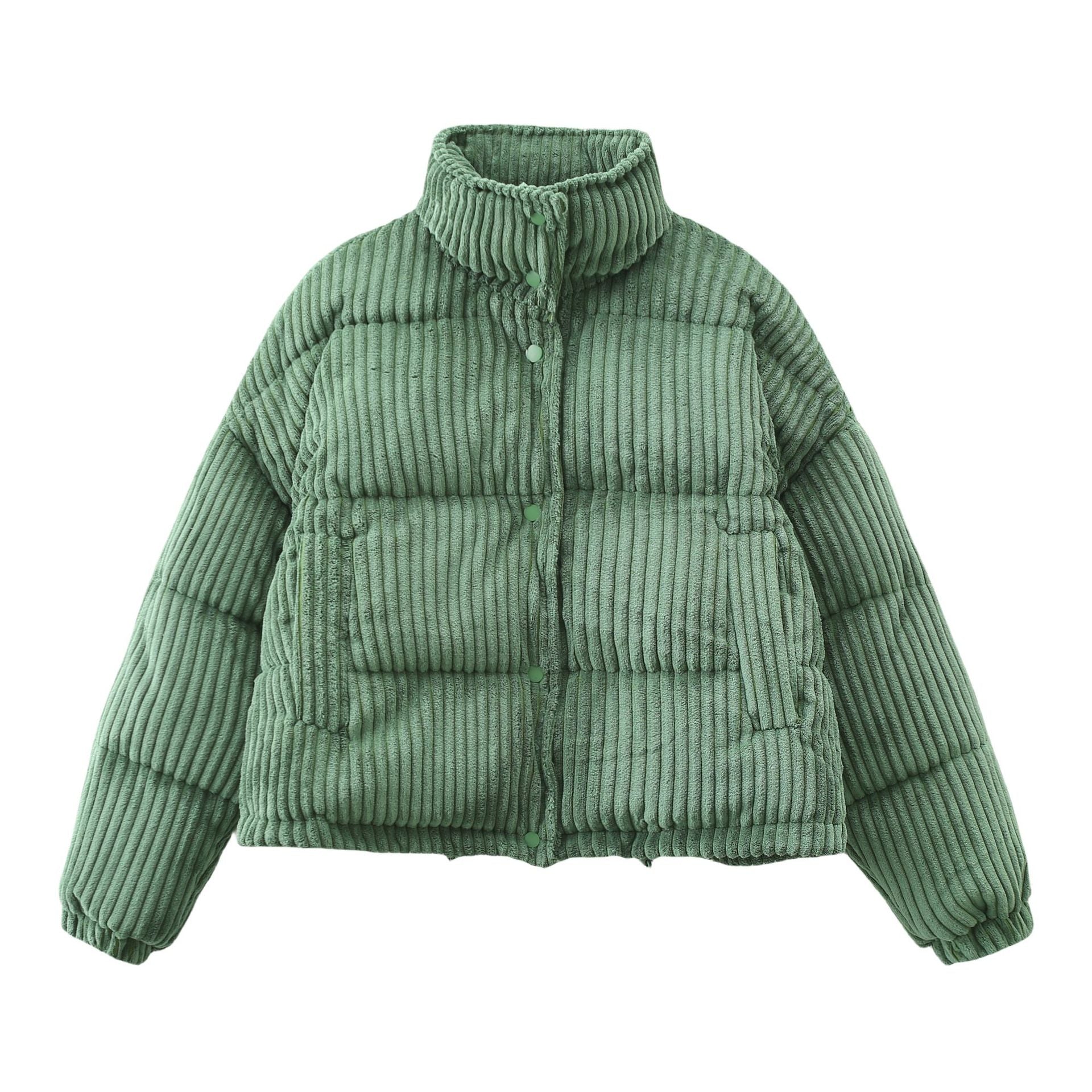 Dames Corduroy Puffer Jas | Belouise