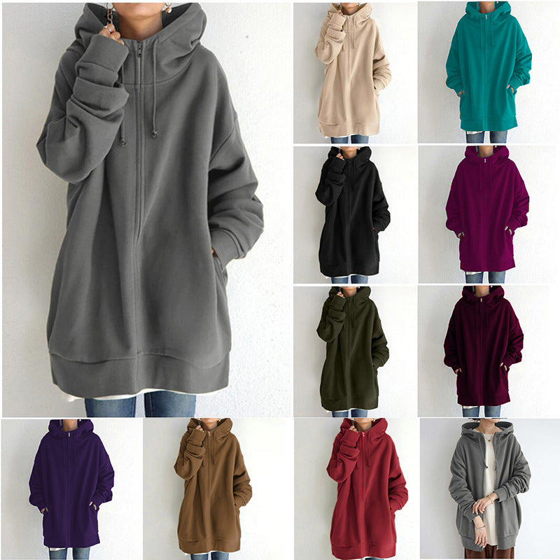 Dames Comfortabele Oversized Hoodie met Rits | Semmy