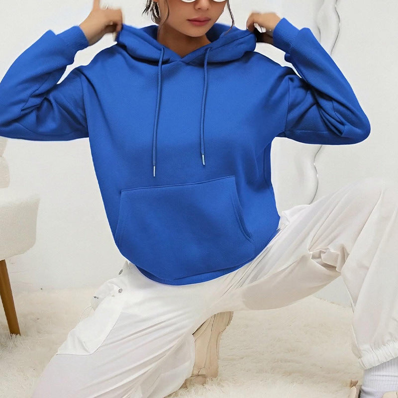 Dames Basic Casual Oversized Hoodie met Kangoeroezak | Selara