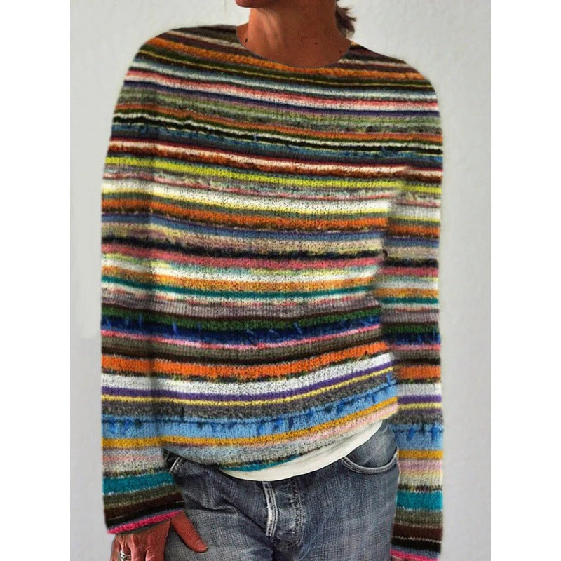 Dames Trui met Multi Kleuren Nordic Motief | Ragna