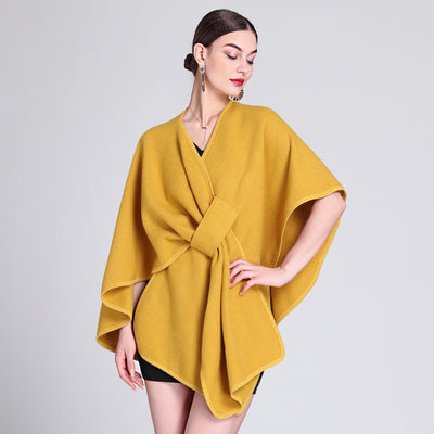 Dames Stijlvolle Elegante Poncho met Riem Detail | Leandra