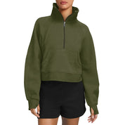 Dames Sportieve Comfortabele Sweater met Halve Rits | Solira