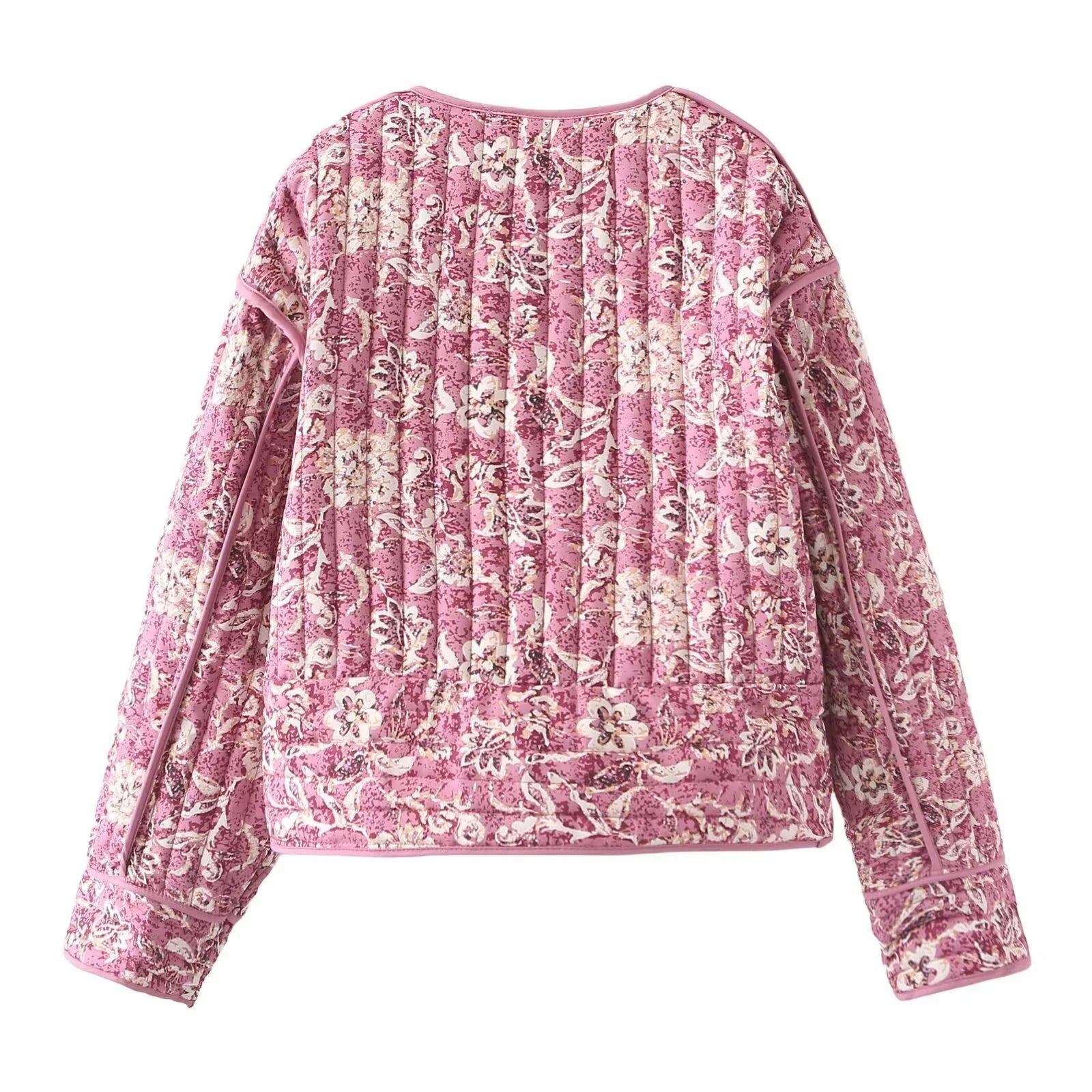 Dames Gewatteerde Bloemenprint Jas | Brielle