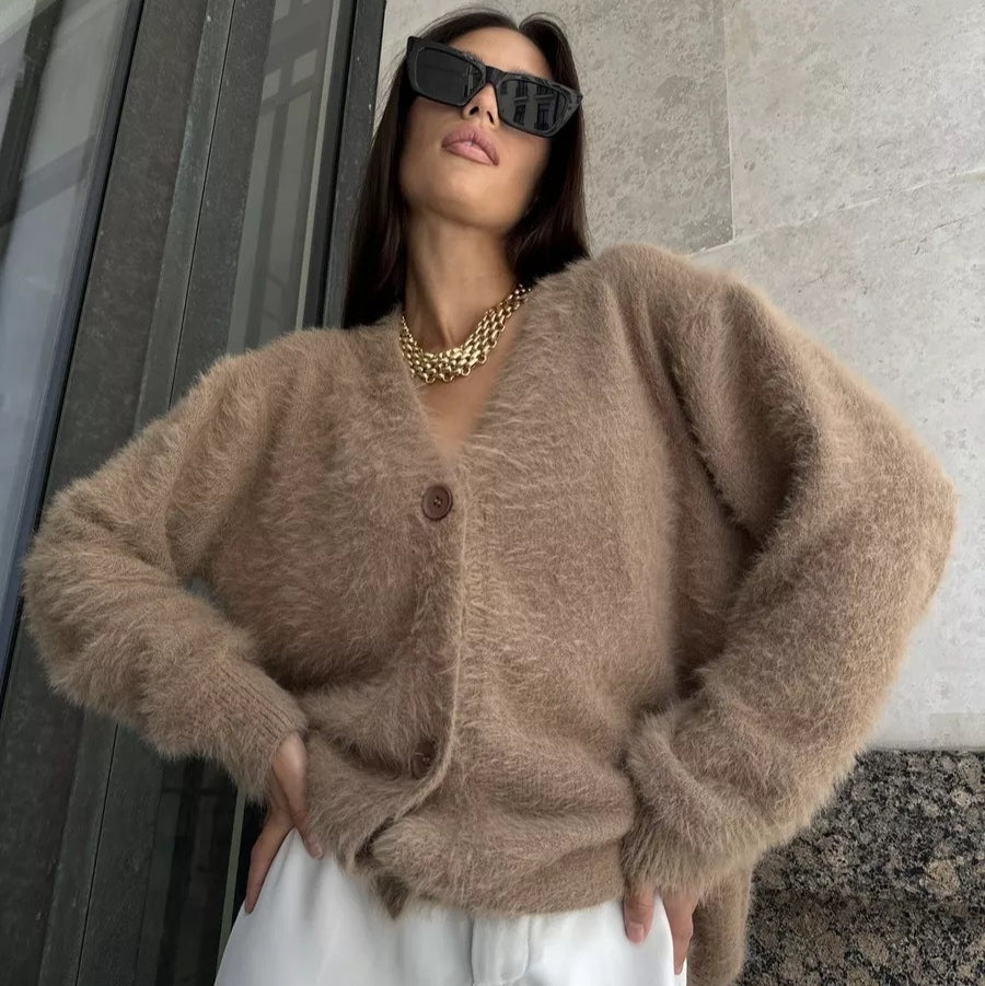 Dames Warm Gebreide Zachte Tijdloze Elegante V-hals Vest | Richana