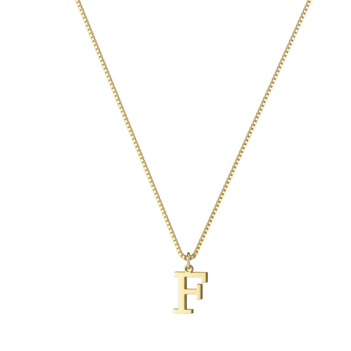 Dames Stijlvolle Trendy Vergulde Gouden Initialen Ketting met Letter | Lanette