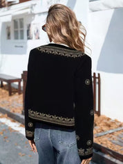 Dames Stijlvolle Geborduurd Velvet Look Jasje | Branna