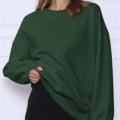 Dames Stijlvolle Basic Oversized Ronde Hals Trui | Sari