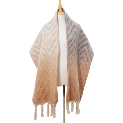 Dames Warm Gebreide Sjaal met Zigzagpatroon | Loraine