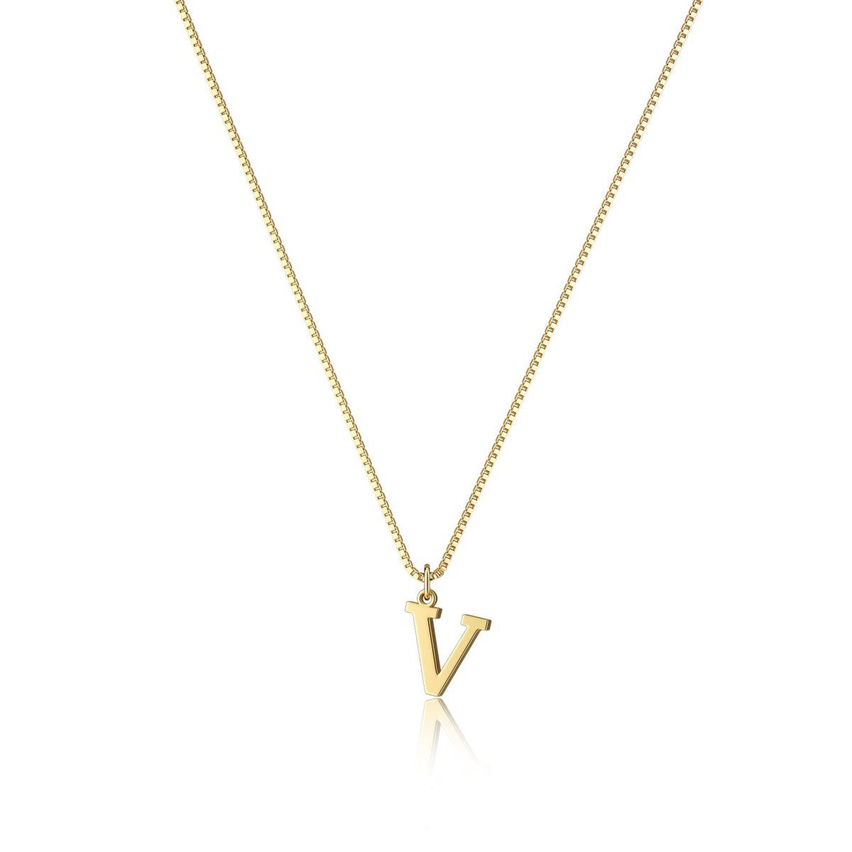 Dames Stijlvolle Trendy Vergulde Gouden Initialen Ketting met Letter | Lanette