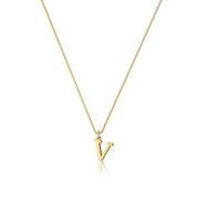 Dames Stijlvolle Trendy Vergulde Gouden Initialen Ketting met Letter | Lanette