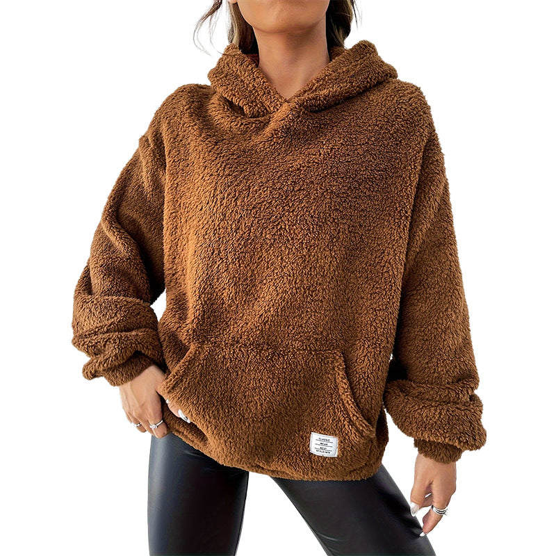 Dames Trendy Stijlvolle Zachte Teddy Hoodie | Shakina