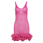 Dames Luchtige Mini Jurk met V-hals en Ruches | Nona