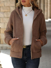 Dames Warme Veelzijdige Zachte Teddy Vest met Capuchon | Sylvia