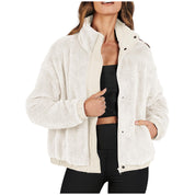 Dames Elegante Zachte Warme Trendy Teddy Bomber Jas | Bosida